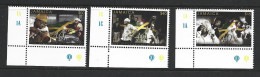 Jamaica 2002 Independence Anniversary Set Of 3 As Matched Marginal Singles With Plate Numbers MNH - Jamaica (1962-...)