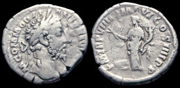 Commodus AR Denarius Felicitas Standing Left - La Dinastía Antonina (96 / 192)