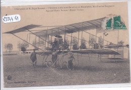 MOURMELON-LE-GRAND- AEROPLANE DE M ROGER SOMMER- APPAREIL FARMAN HENRY- PRESENCE DE MMR MARCHAND ET BRUGNEAUX - Camp De Châlons - Mourmelon