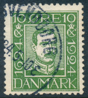Denmark Danemark Danmark 1924: 10ø Green Postal Anniversary, Fine Used, AFA 132 (DCDK00552) - Gebraucht