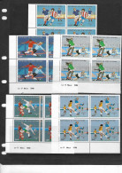 COTE D'IVOIRE 1986  FOOTBALL  BLOCS DE 4-COINS DATES YVERT N°PA108/112 NEUF MNH** - 1986 – Messico