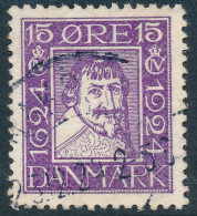 Denmark Danemark Danmark 1924: 15ø Violet Postal Anniversary, VF Used, AFA 138 (DCDK00554) - Gebraucht