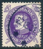 Denmark Danemark Danmark 1930: 7ø Violet Christian X Birthday, F-VF Used, AFA 187 (DCDK00558) - Gebraucht