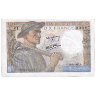 France, 10 Francs, Mineur, 1945, E.101, NEUF, Fayette:8.14, KM:99e - 10 F 1941-1949 ''Mineur''