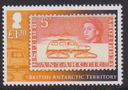 British Antarctic Stamp On Stamp Snowmobile MNH 1V - Neufs