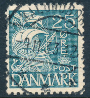 Denmark Danemark Danmark 1933: 25ø Blue Karavel Type, F Used, AFA 205 (DCDK00560) - Gebraucht