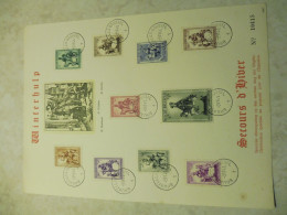 Belgique Belgie  583/592 Souvenir  Gestempelt / Oblitéré  Bruxelles 1941 - Commemorative Documents
