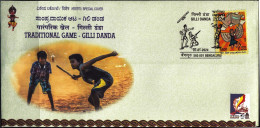 TRADITIONAL GAMES OF INDIA- GILLI DANDA - PICTORIAL CANCEL-SPECIAL COVER-INDIA POST -BX4-30 - Unclassified