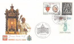 VATICAN Cover 9-77,popes Travel 1991 - Papi