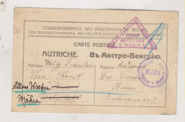 RUSSIA, 1917  POW Postal Stationery To  Austria Czech Republic - Cartas & Documentos