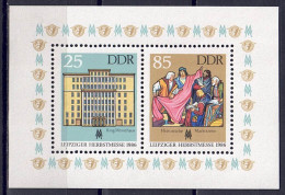 DDR 1986 - Leipziger Messe, Block 85, Postfrisch ** / MNH - 1981-1990