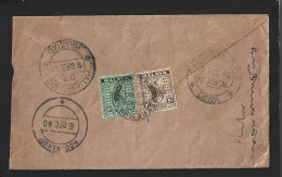 Malaya Negri Sembilan Stamps On Cover Seremban To India 1940 With Not Opened By Censor Cancellation (B62) - Negri Sembilan