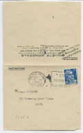 FRANCE GANDON 15FR BLEU  PERFORE S.G. PERFIN LETTRE SOCIETE GENERALE PARIS 14.V.1952 - Covers & Documents