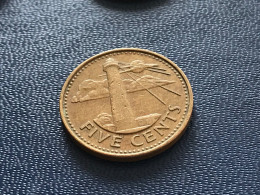 Münze Münzen Umlaufmünze Barbados 5 Cents 1986 - Barbades