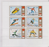 FUJEIRA -  1972- SAPPORO GOLD MEDALS OVERPRINTS SHEETLET OF 6  MINT NEVER HINGED (Michel 839/844 ) - Fujeira