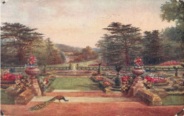 England Warwick Castle Terrace Walk Signed Painting - Warwick