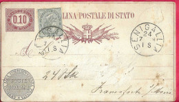 INTERO CARTOLINA POSTALE "SIGILLO" C.10(+5) (INT. 5B) DA SENIGALLIA PER ESTERO (GERMANIA) *24.4.78* - Entero Postal