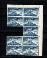 1948-65 Ierland/Eire/ Ireland  9 X MNH** Scott #C7 1sh5p Angel Over Rock Of Cashel - Aéreo