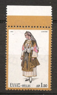 Grèce Hellas 1973 N° 1113 Iso ** Courant, Costume, Almyros, Foulard, Robe, Broderie, Région Agricole, Folklore, Beauté - Nuovi