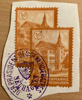 Ausschnitt Gebührenmarken Gemeinde Neuhausen / Revenue Stamps Switzerland - Fiscale Zegels