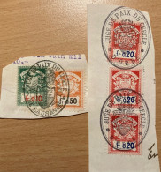 Ausschnitte Fiskalmarken Canton Vaud - Juge De Paix / Revenue Stamps Switzerland - Revenue Stamps
