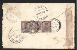 Malaya Johore Stamps On Cover From Batu Pahat To India With Registered Post (B66) - Johore