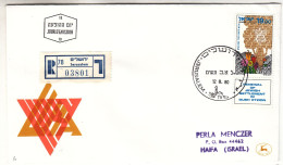 Israël - Lettre Recom De 1980 - Oblit Jerusalem - - Briefe U. Dokumente