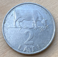 1992 Latvia Standard Coinage Coin 2 Lati,KM#12,6475 - Latvia