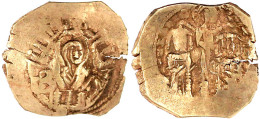 Hyperpyron 1295/1320, Constantinopel. Christus Krönt Beide Kaiser/Maria In Stadtmauer. 4,51 G. Sehr Schön, Kl. Schrötlin - Byzantium