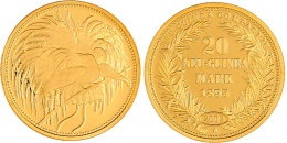 Neuprägung Zum 20 Mark Neu-Guinea 1895 A (2003). 3,56 G. 585/1000. Polierte Platte. Jaeger NP Zu 709. - Altri & Non Classificati