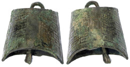 Bronze-Glockengeld, Wohl Chunqiu-Periode Ca. 770/446 V. Chr. 55 X 40 X 46 Mm. Sehr Schön, Fundbelag Exemplar Der Teutobu - Cina