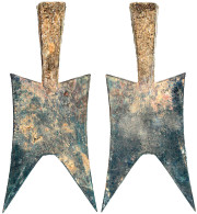 Spatenmünze ("pointed Shoulder Spade") Um 500/400 V. Chr. Ohne Legende. Höhe 147 Mm, 18,30 G. Sehr Schön. Hartill 2.182. - Cina