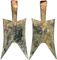 Spatenmünze ("pointed Shoulder Spade") Um 500/400 V. Chr. Ohne Legende. Höhe 147 Mm, 26,30 G. Sehr Schön. Hartill 2.182. - China