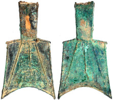 Bronze-Spatengeld Mit Hohlem Griff Ca. 400/300 V. Chr. "sloping Shoulder", Legende "Wu An" (Stadt Wu An Im Staat Jin, No - Cina