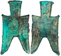 Bronze-Spatengeld Mit Flachem Griff Ca. 350/250 V.Chr. "pointed Foot". Da Yin (?). Schön/sehr Schön Exemplar Der 74. Teu - Chine