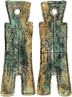 Bronze-Spatenmünze, Typ Dang Jin Ca. 350/250 V.Chr. Pei Bi Dang Jin/Shi Huo. 32,06 G. Sehr Schön. Hartill 3.470 (Rarity  - China