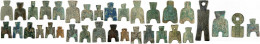 Hervorragende Sammlung Von 34 Spatenmünzen Von Den "arched Foot" Bis Zu Den "square Foot" Spaten. Zahlreiche Raritäten E - Cina