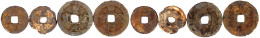 4 Münzen: Je Cash Und 2 Cash Eisen 1101/1106. Sheng Song Yuan Bao In Li-Schrift Und In Laufschrift. Schön Bis Sehr Schön - Chine
