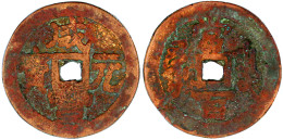 100 Cash 1855/1859, Kashgar In Sinkiang. Xian Feng Yuan Bao/kurzes "Kashgar", 38 Mm; 18,39 G. Schön/sehr Schön, Selten.  - China