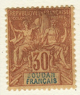 Soudan Français - Sudan - Mali 1894 Y&T N°11 - Michel N°11* - 30c Type Sage - Unused Stamps