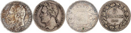 2 Stück: 5 Francs 1849 Und 1876. Schön/sehr Schön Und Sehr Schön, Randfehler - Otros & Sin Clasificación