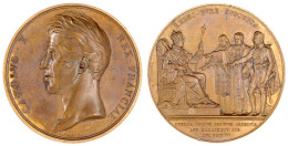 Bronzemedaille 1824 Von Gayrard Und Depaulis, A.d. Königswahl. 51 Mm. Vorzüglich/Stempelglanz - Otros & Sin Clasificación