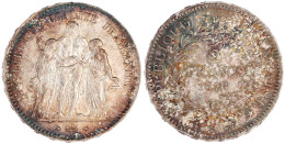 5 Francs 1876 A. Vorzüglich/Stempelglanz, Schöne Patina. Gadoury 745a. - Other & Unclassified