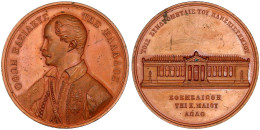 Bronzemedaille 1839 Von Lange. Grundsteinlegung Der Universität Athen. 44 Mm. Vorzüglich, Kl. Kratzer, Winz. Randfehler, - Greece