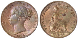 Farthing 1843. Fast Stempelglanz, Schöne Kupferpatina, Selten In Dieser Erhaltung. Seaby 3950. Krause/Mishler 725. - Andere & Zonder Classificatie