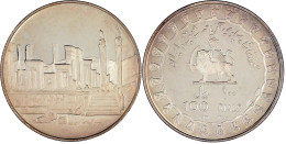 100 Rials Silber SH 1350 = 1971. Palast. Im Originaletui Mit Zertifikat. Polierte Platte. Krause/Mishler 1187.2. - Iran