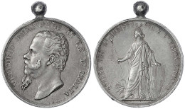 Tragbare Silberne Unabhängigkeitsmedaille O.J. (1865) Von Canzani. 32 Mm; 15,42 G. Sehr Schön/vorzüglich, Winz. Randfehl - Altri & Non Classificati