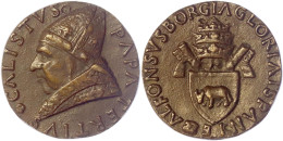 Bronzegussmedaille O.J. (1455) Von Andrea Guazzalotti. Brb. L./Wappen. 41 Mm. Späterer Guss Um 1800. Sehr Schön/vorzügli - Autres & Non Classés