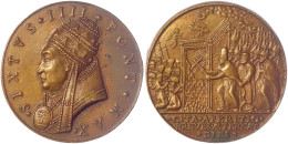 Bronzegussmedaille O.J. (um 1670/1680) Von Girolamo Paladino. Auf Das Heilige Jahr. Öffnung Der Hl. Pforte. 44 Mm. Sehr  - Autres & Non Classés