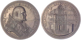 Bronzemedaille An XVI = 1620 Von Giacomo Antonio Moro. Wiederherstellung Des Vatikanischen Tores. 50 Mm. Vorzüglich/Stem - Autres & Non Classés